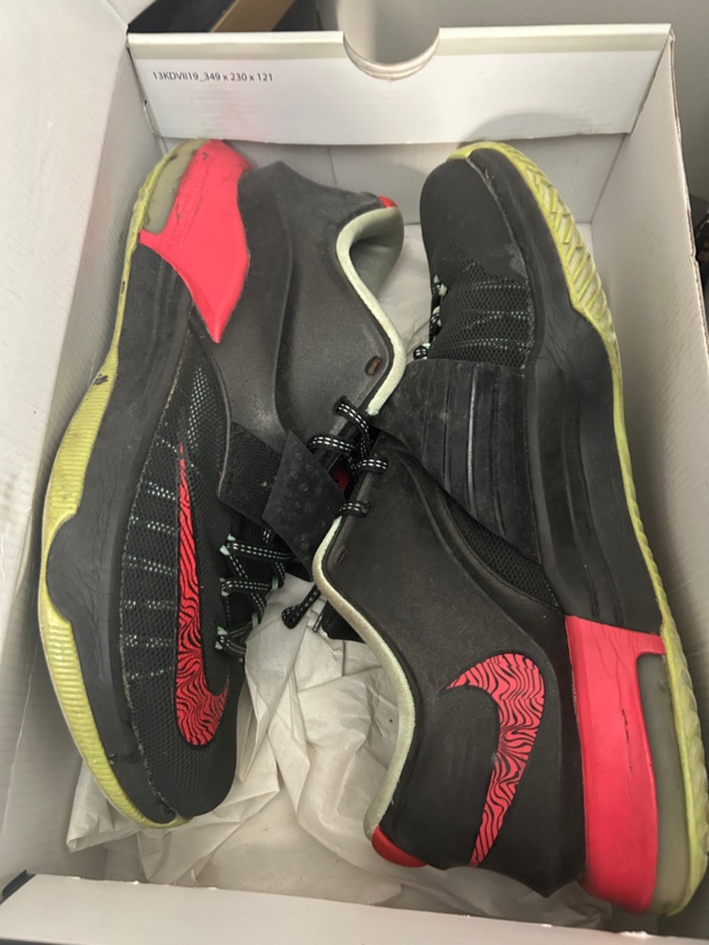 Nike Men’s Black, Red & Yellow Athletic Sneakers